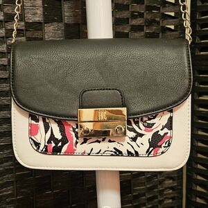 INC International Concepts Black and White Crossbody Bag